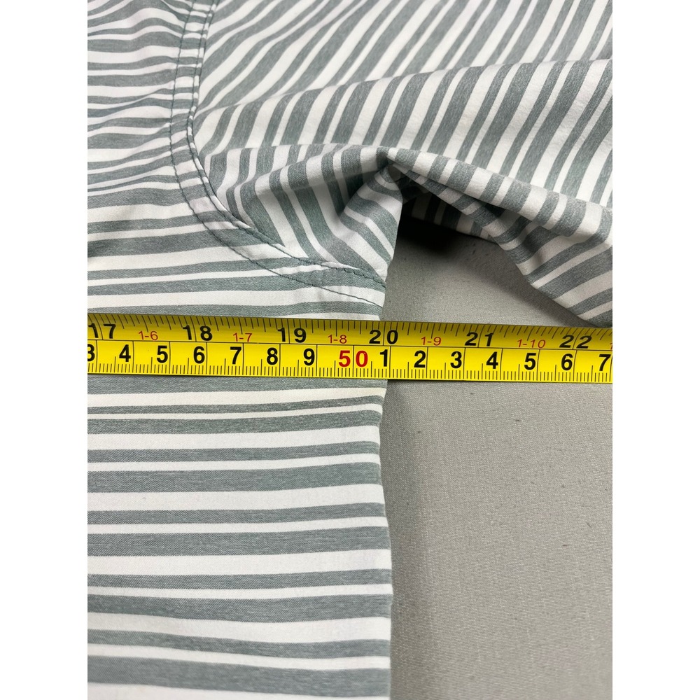 Columbia Omni-Shade Men's Short Sleeve Button Down Shirt Striped Grey Small P - Picture 6 of 9